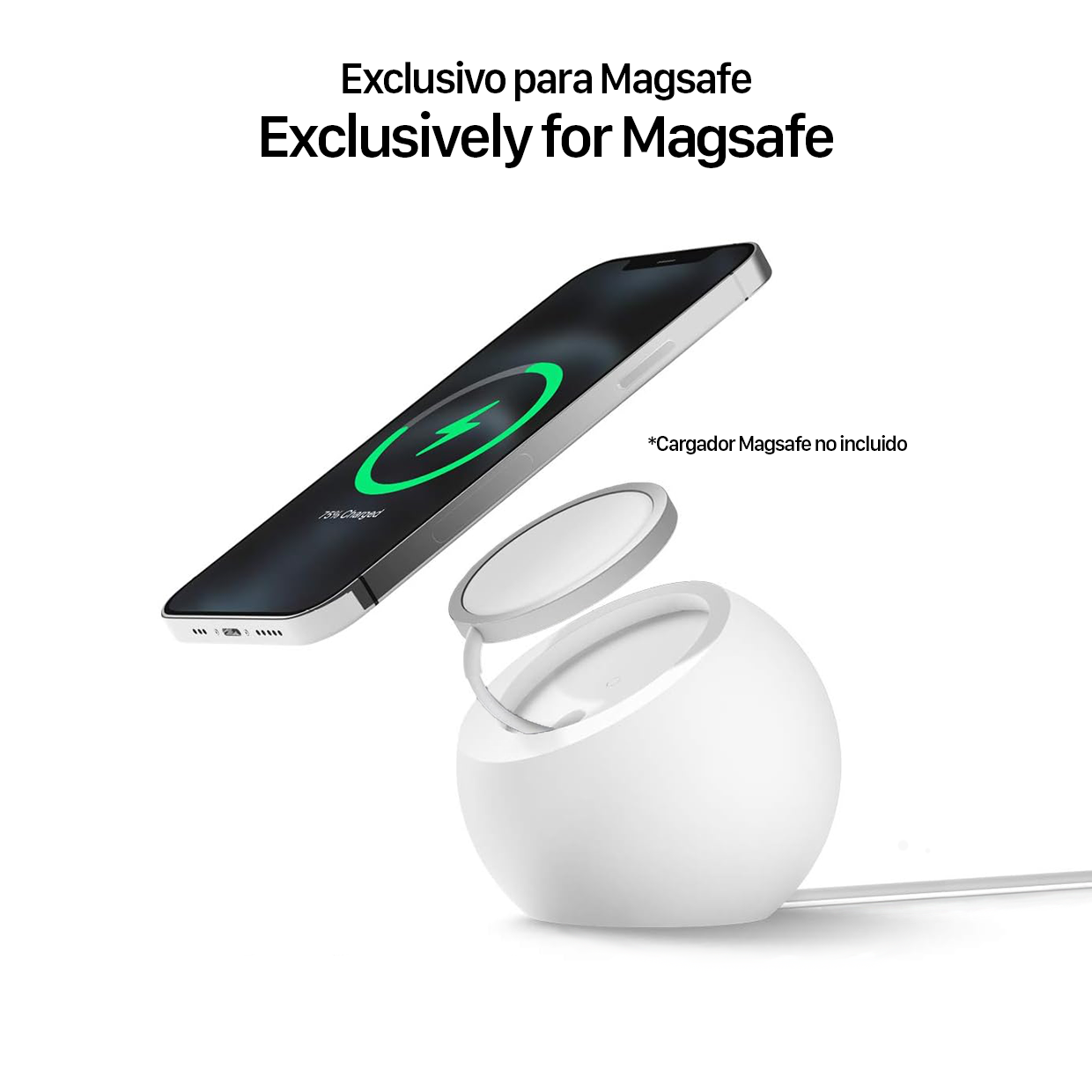 Soporte de Carga de silicona Compatible con Cargador MagSafe