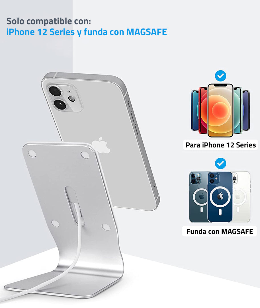 Soporte Magsafe Magnetico De Aluminio Mesa Escritorio iPhone